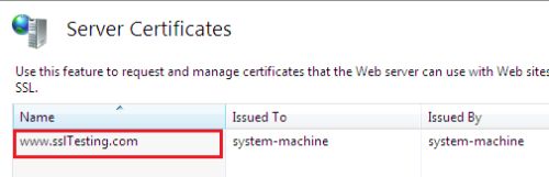 server certificate